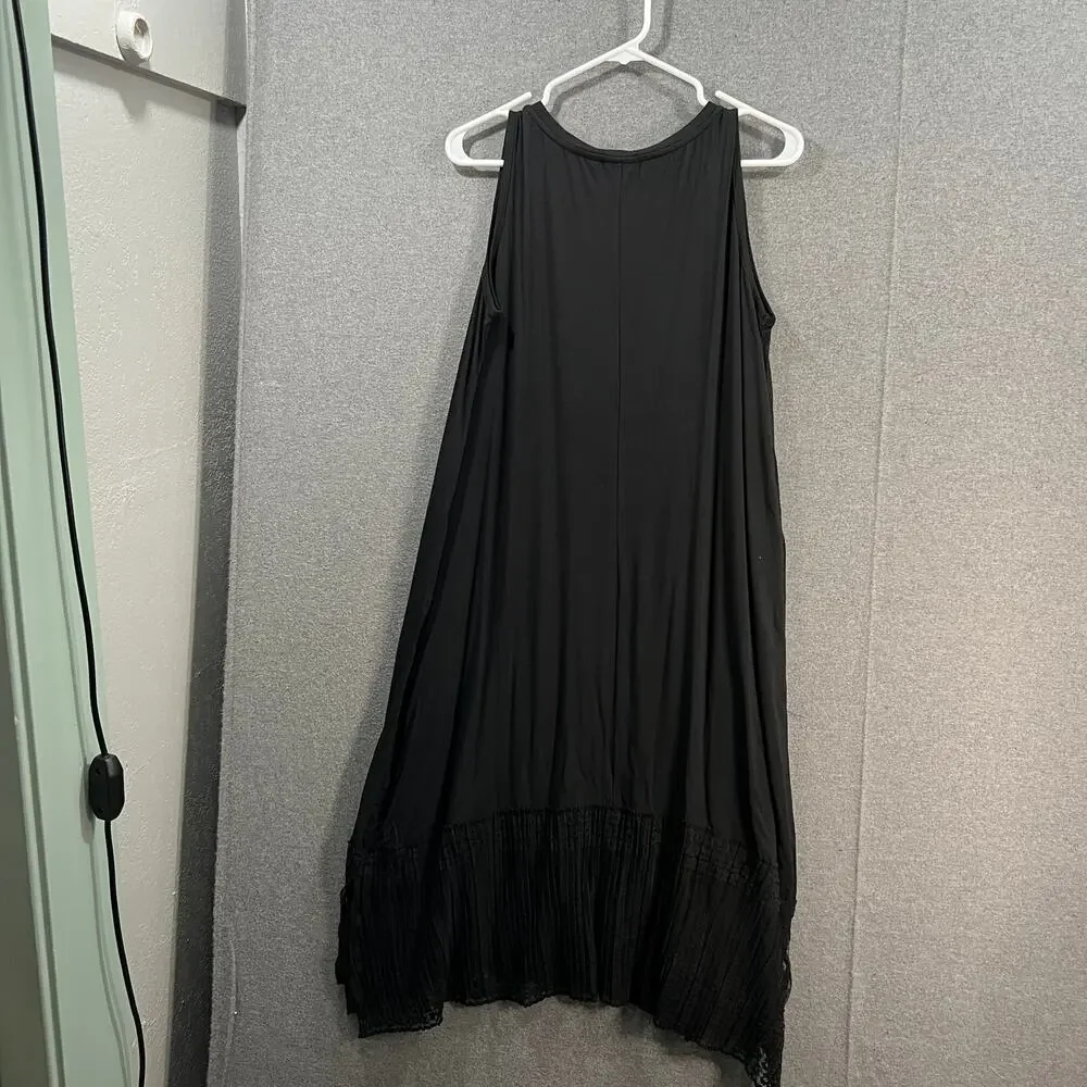 LOGO by Lori Goldstein Regular Rayon 230 Dress with Broomstick Black, Medium - Picture 2 of 9